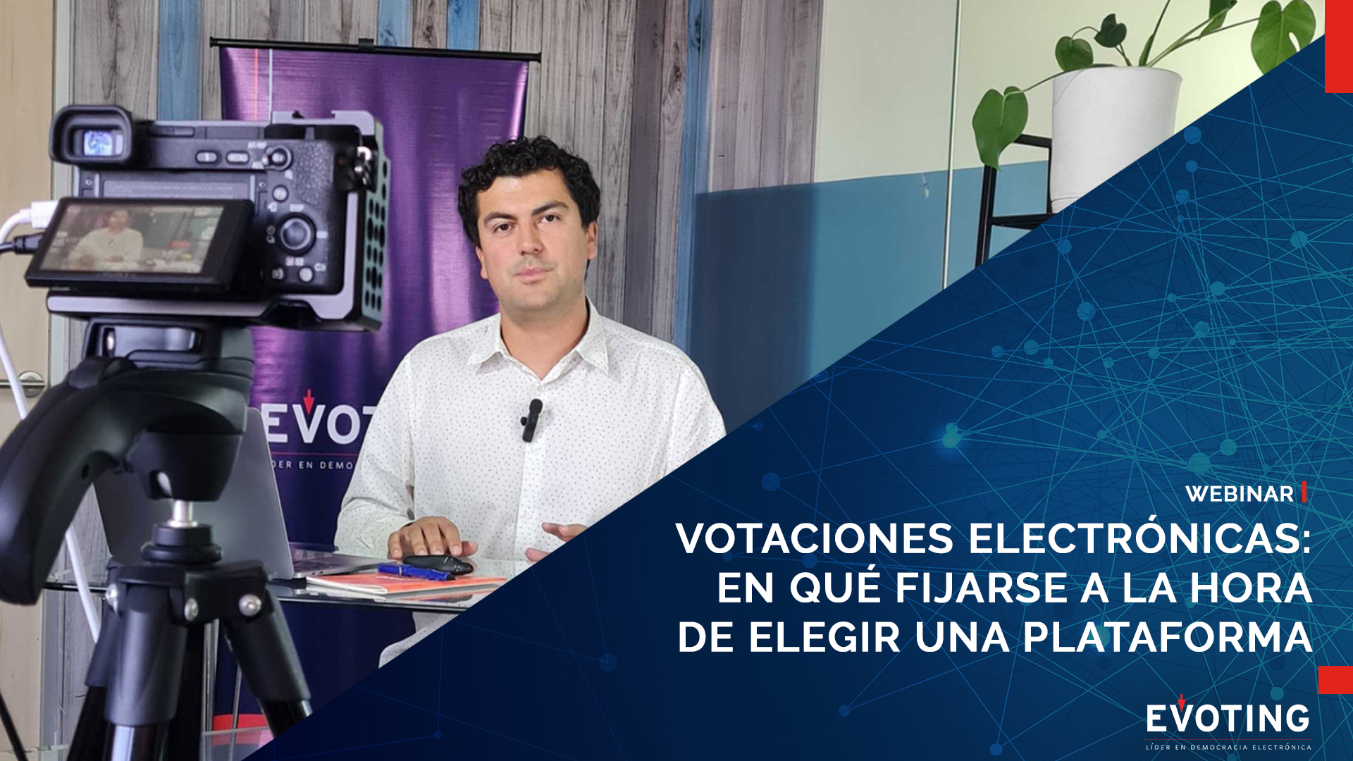 Mario Novoa, Director Ejecutivo de EVoting, durante el webinar de votaciones electrónicas